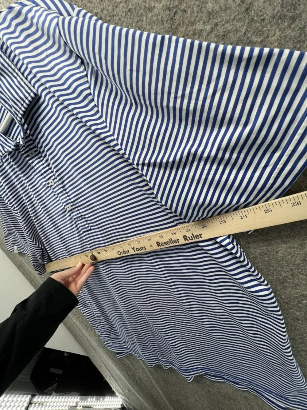 RLX Ralph Lauren Polo Shirt Mens XL Blue Striped Golf Performance Wicking
